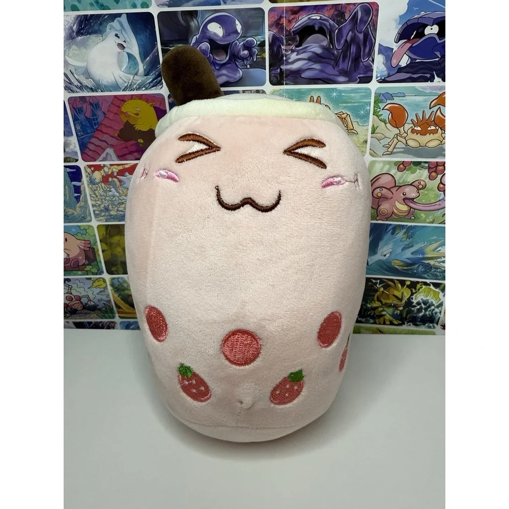 Strawberry Boba Tea Plush 8